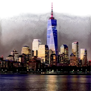 One World Trade Center Lit Up PNG Swe27 PNG