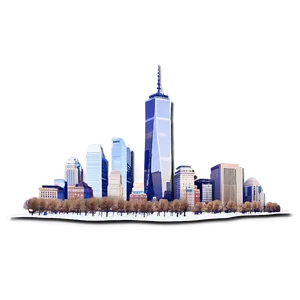 One World Trade Center Snow-capped Png Wso PNG image