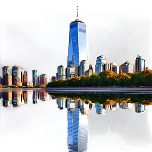 One World Trade Center Stunning Reflection Png Aff94 PNG image