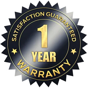 One Year Satisfaction Guarantee Seal PNG image