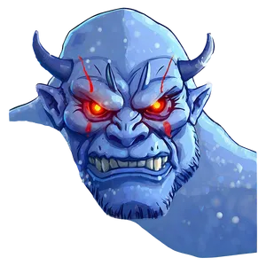 Oni In Snowy Landscape Png Pta15 PNG image