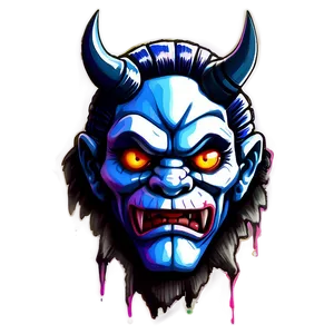 Oni Inspired Graffiti Art Png Mbi46 PNG image