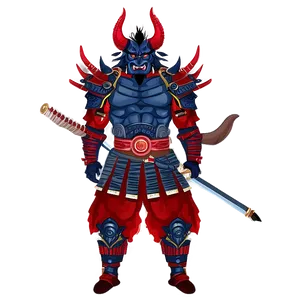 Oni Warrior In Armor Png 06122024 PNG image