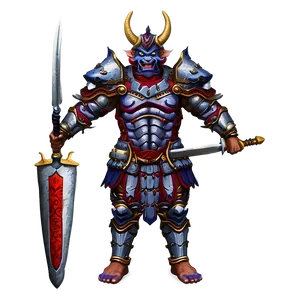 Oni Warrior In Armor Png Ywi PNG image