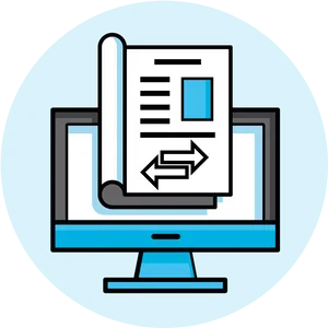 Online Document Transfer Icon PNG image