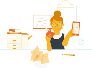 Online Education Organizer Illustration