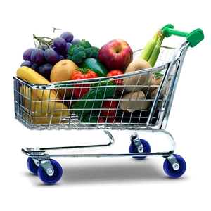 Online Grocery Cart PNG Weo