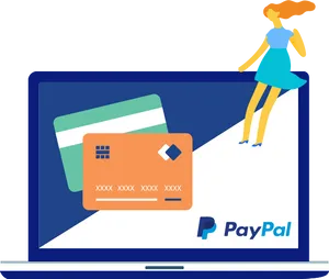Online Payment Illustration Pay Pal