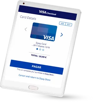 Online Payment Tablet Display PNG image