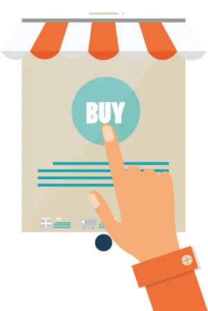 Online Purchase Click Illustration
