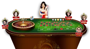 Online Roulette Gamewith Dealerand Players PNG image