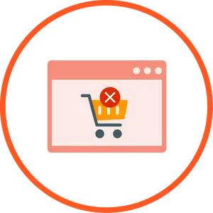 Online Shopping Cart Error Icon