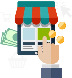 Online Shopping Concept Illustration PNG