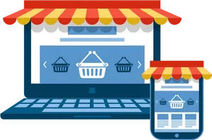 Online Shopping Cross Platform Illustration PNG image