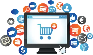 Online Shopping Elements Graphic PNG