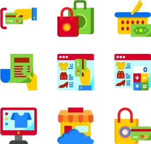Online Shopping Icons Set