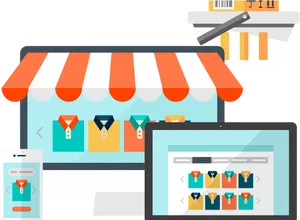Online Shoppingand Ecommerce Concept PNG image