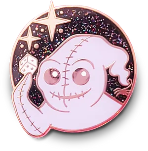 Oogie Boogie Enamel Pin Design PNG image