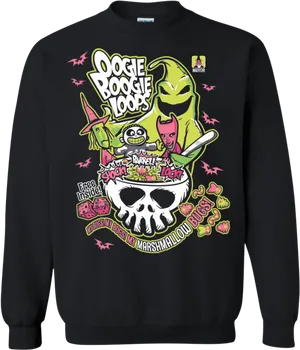 Oogie Boogie Loops Themed Sweatshirt PNG image