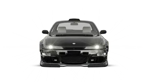 Opel Carwith Beaming Headlights PNG image