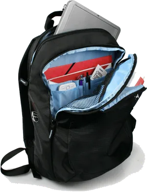 Open Backpackwith Contents PNG