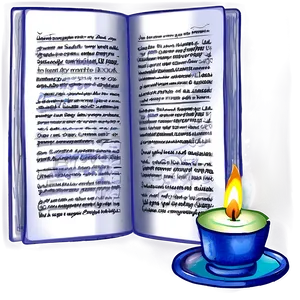 Open Book And Candle Png 78 PNG image