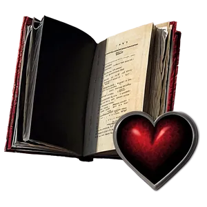 Open Book And Heart PNG Jvy