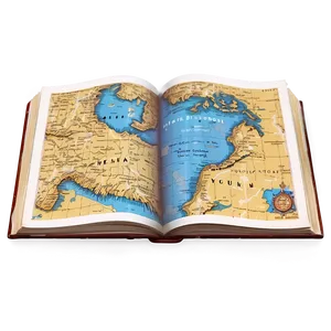Open Book And Map PNG Inn45