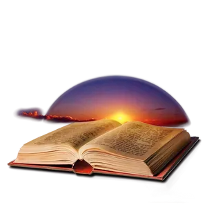 Open Book And Sunset PNG 30 PNG