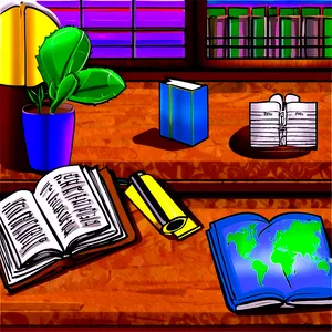 Open Book In Classroom PNG Mrp79