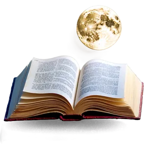 Open Book In Moonlight PNG Ldt