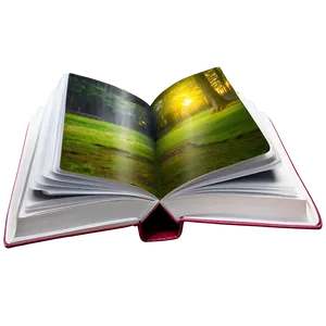 Open Book In Nature PNG 05232024
