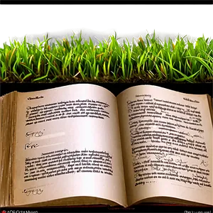 Open Book On Grass Png 05232024 PNG image
