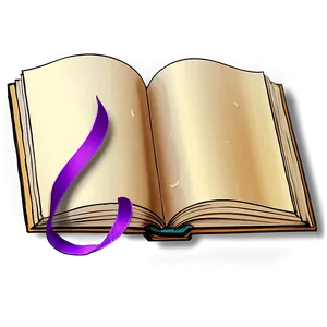 Open Book With Bookmark Png 26 PNG image