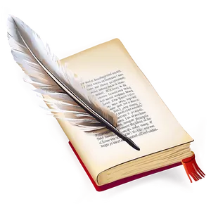 Open Book With Quill PNG Xhp23