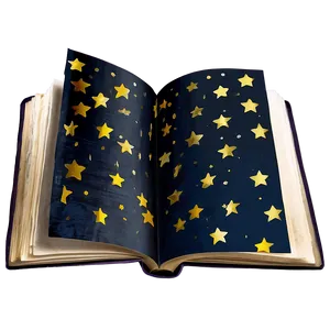 Open Book With Stars PNG Jcb96