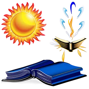 Open Book With Sun PNG 05232024