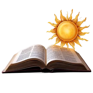 Open Book With Sun PNG 05232024