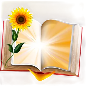 Open Book With Sun PNG Njy86