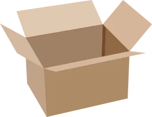 Open Cardboard Box Vector
