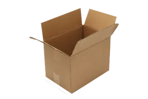 Open Cardboard Boxon Black Background PNG image