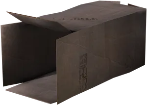 Open Cardboard Boxon Grey Background PNG image
