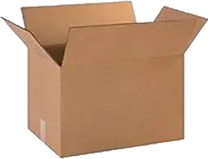 Open Cardboard Shipping Box PNG image