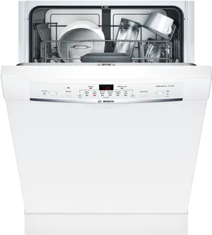 Open Dishwasherwith Dishes PNG image