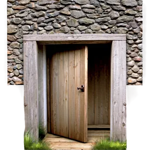 Open Door In A Cottage PNG Maw
