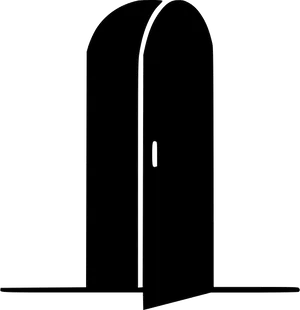 Open Door Silhouette PNG image