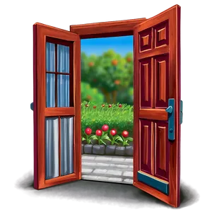 Open Door To Garden PNG 05242024