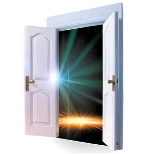 Open Door With Light Beam PNG Qkg9 PNG