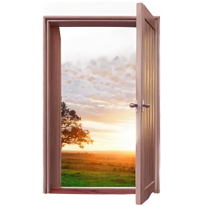 Open Door With Sunrise PNG 05242024
