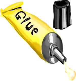 Open Glue Tube Illustration PNG image